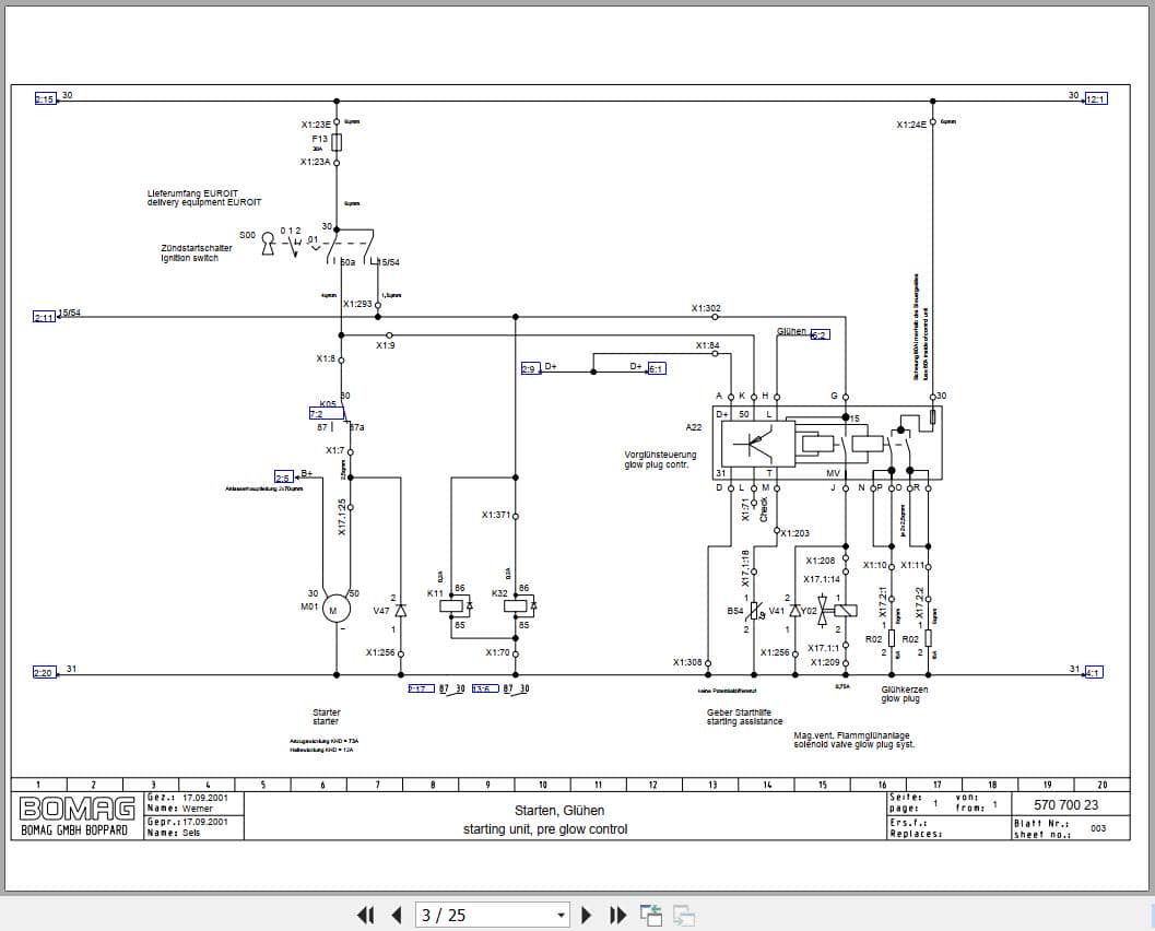 Bomag Refuse Compactor BC 771 RB Electrical Schematic (2)