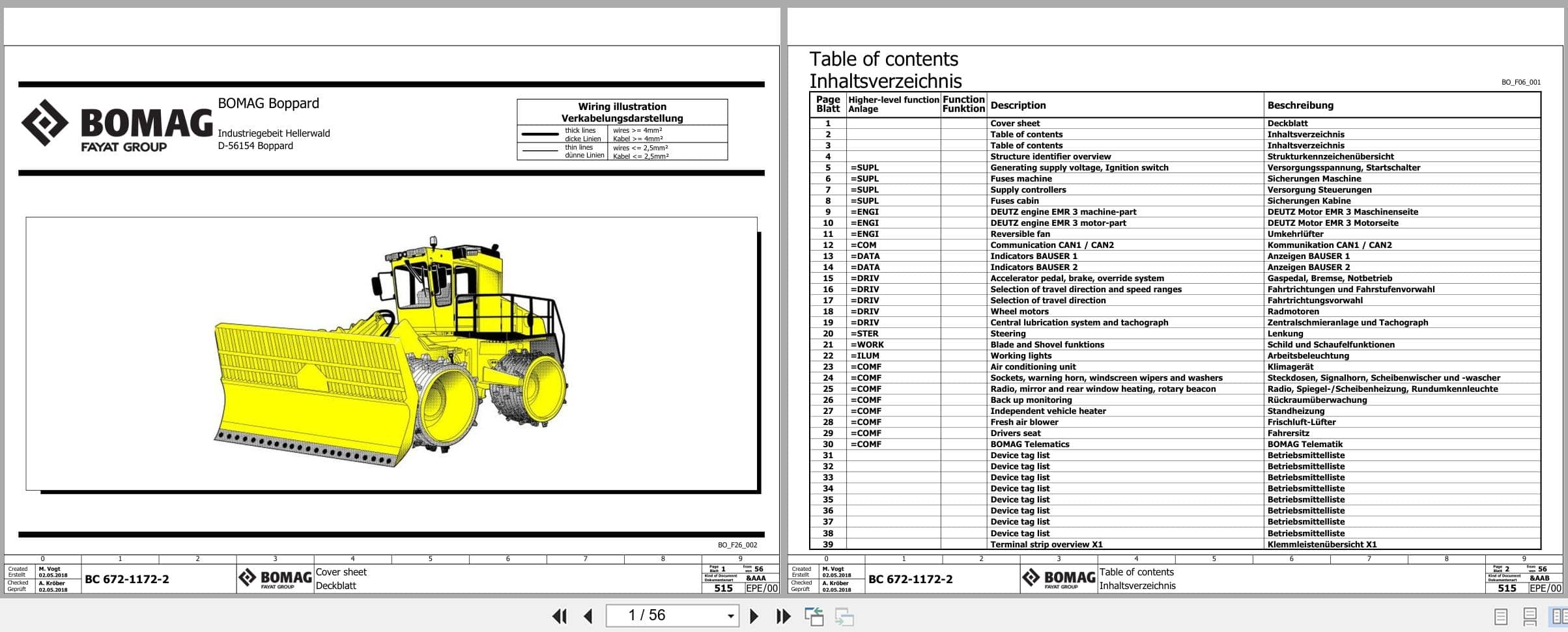 Bomag Refuse Compactor BC 772 EB 2 Electrical Hydraulic Schematic (1)