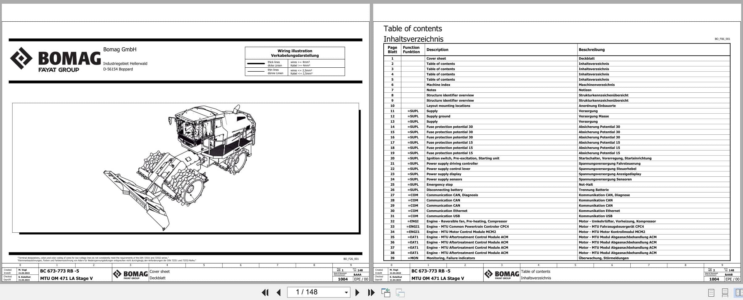 Bomag Refuse Compactor BC 773 EB 5 Electrical Hydraulic Schematic (1)