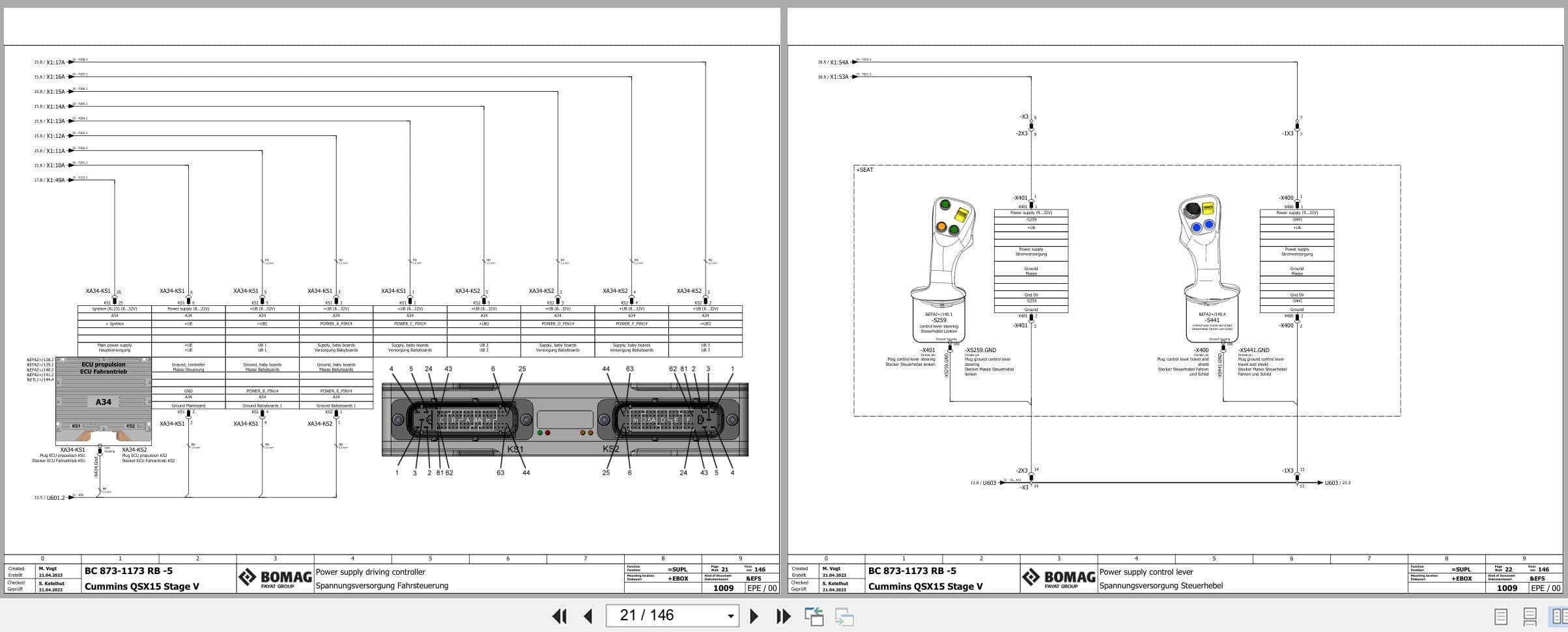 Bomag Refuse Compactor BC 873 RB 5 Electrical Hydraulic Schematic (2)
