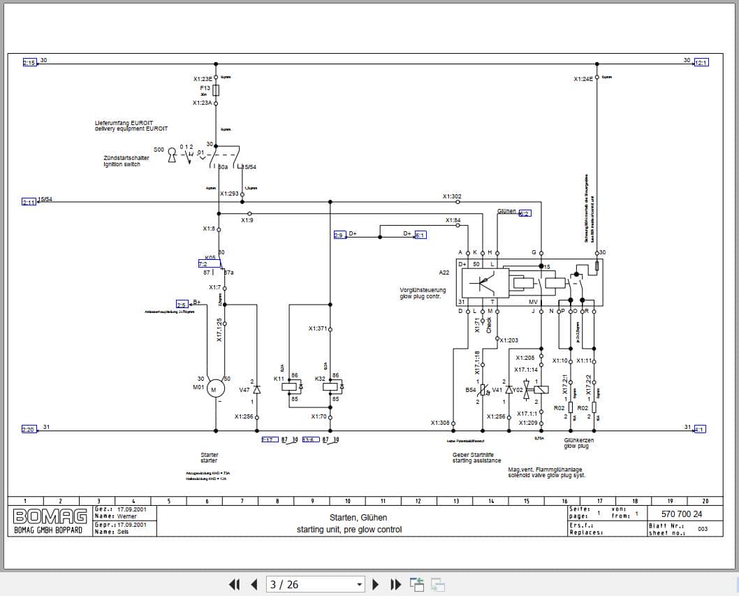 Bomag Refuse Compactor BC 972 RB Electrical Hydraulic Schematic (2)