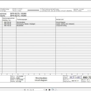 Bomag Reversible Vibratory Plates BPR 100 80 D E Electrical Circuit Diagrams (1)