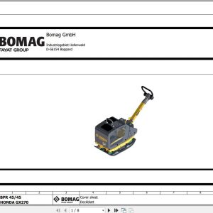 Bomag Reversible Vibratory Plates BPR 45 45 Electrical Circuit Diagrams (1)