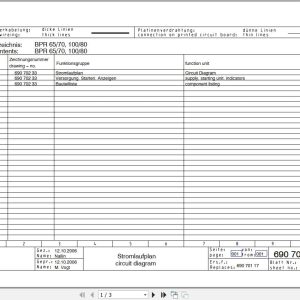 Bomag Reversible Vibratory Plates BPR 50 55 D E Electrical Circuit Diagrams (1)