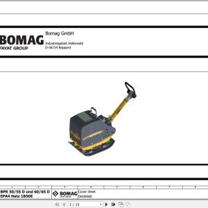 Bomag Reversible Vibratory Plates BPR 50 55 D Electrical Circuit Diagrams (1)