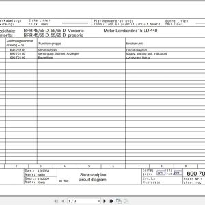 Bomag Reversible Vibratory Plates BPR 55 65 D E Electrical Circuit Diagrams (1)
