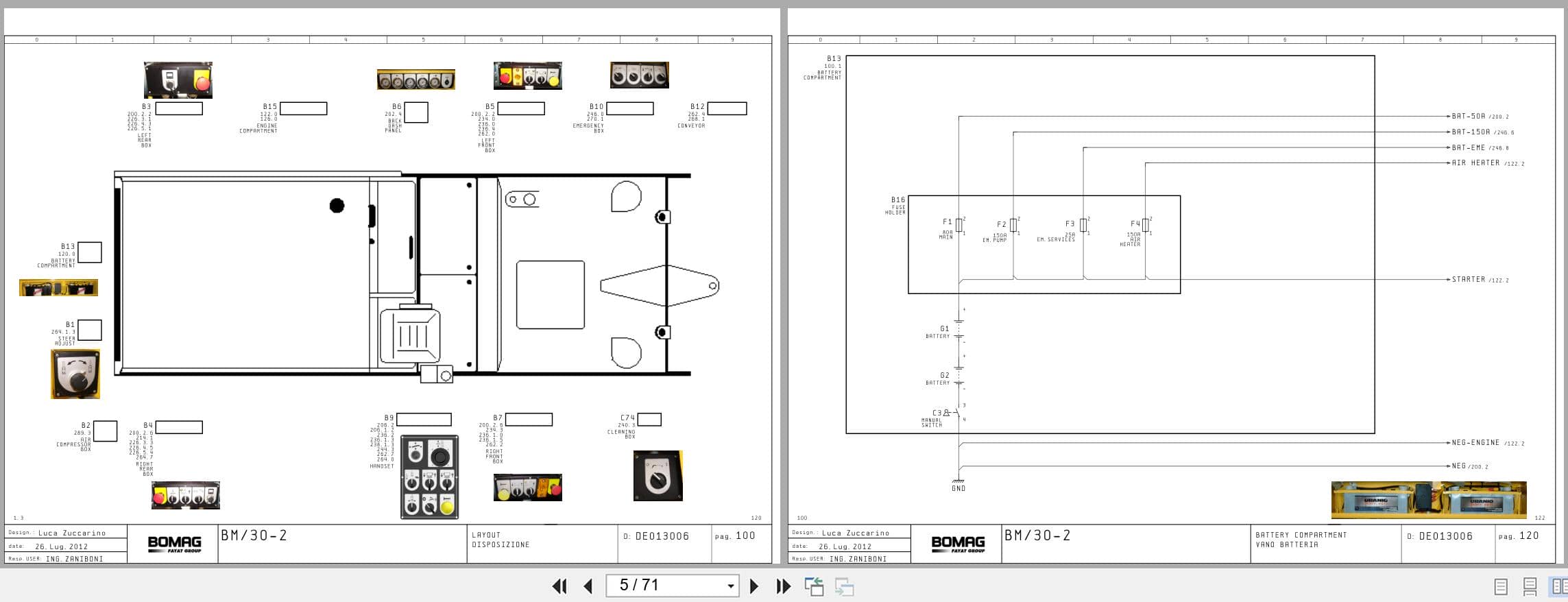 Bomag Road Milling Machine BM 1000 30 2 Electric Schematics (2)