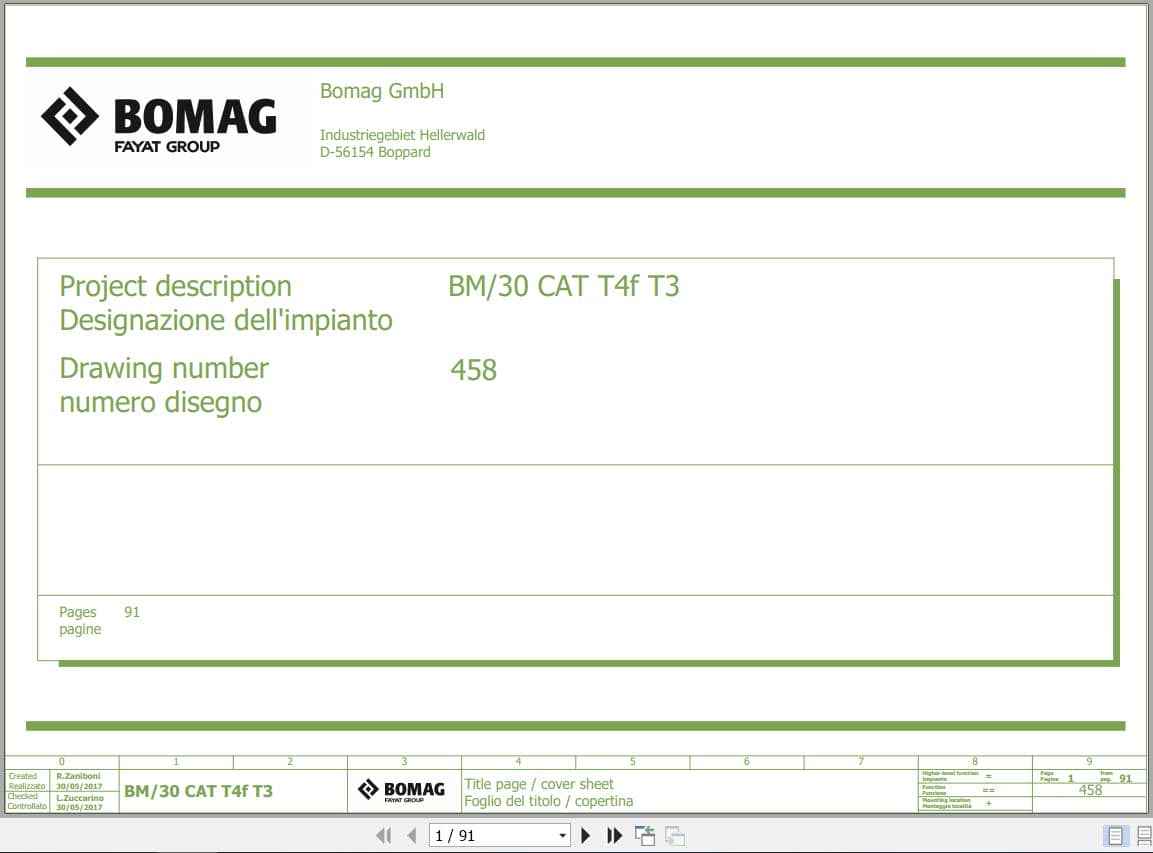 Bomag Road Milling Machine BM 1000 30 TIER3 Electric Schematics (1)