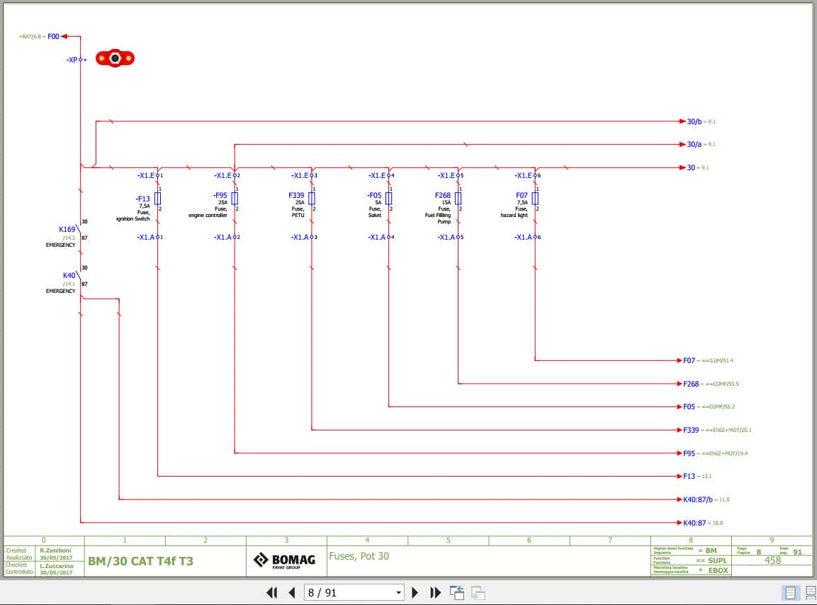 Bomag Road Milling Machine BM 1000 30 TIER3 Electric Schematics (2)