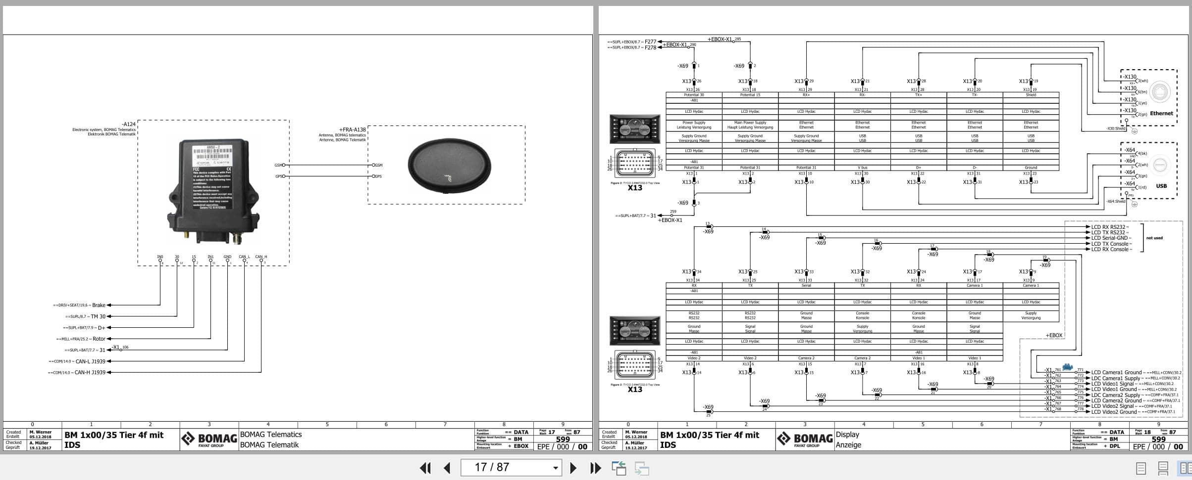 Bomag Road Milling Machine BM 1000 35 TE Electric Hydraulic Pneumatic Schematics (2)