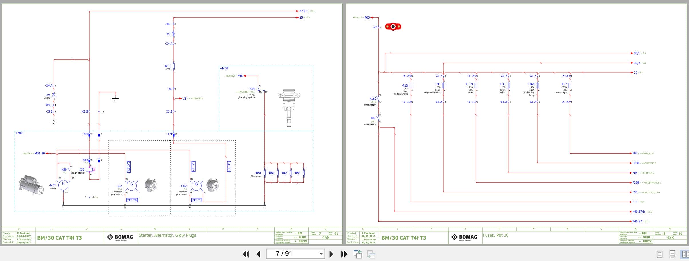 Bomag Road Milling Machine BM 1200 30 T4f Electric Schematics (2)