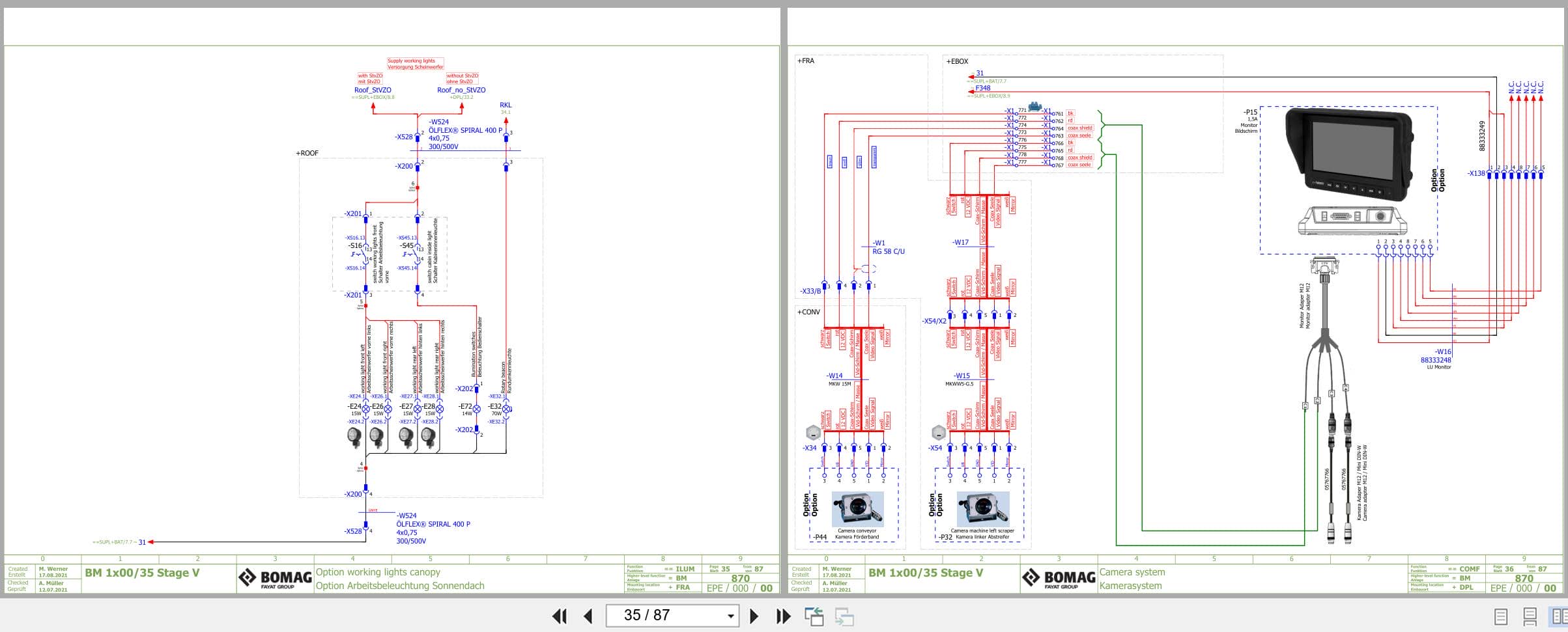 Bomag Road Milling Machine BM 1200 35 2 Electric Hydraulic Pneumatic Schematics (2)