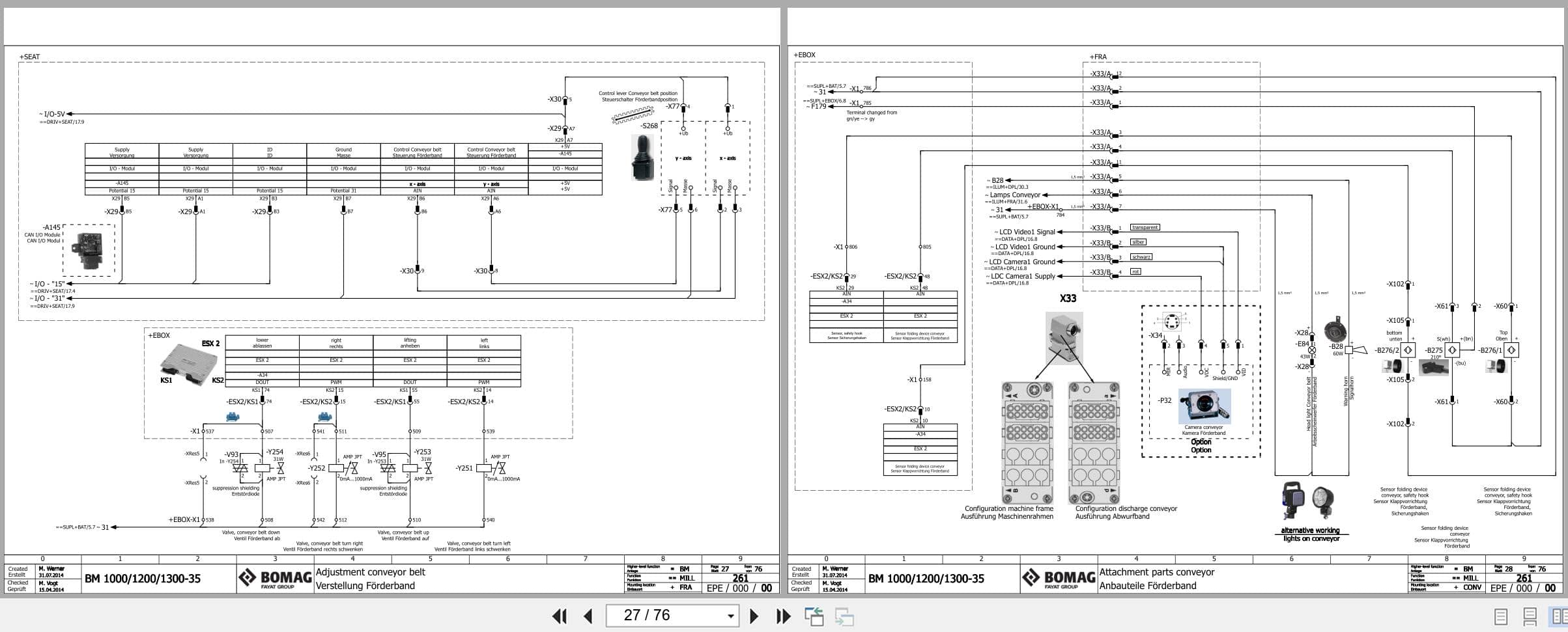 Bomag Road Milling Machine BM 1200 35 Electric Hydraulic Schematics (2)