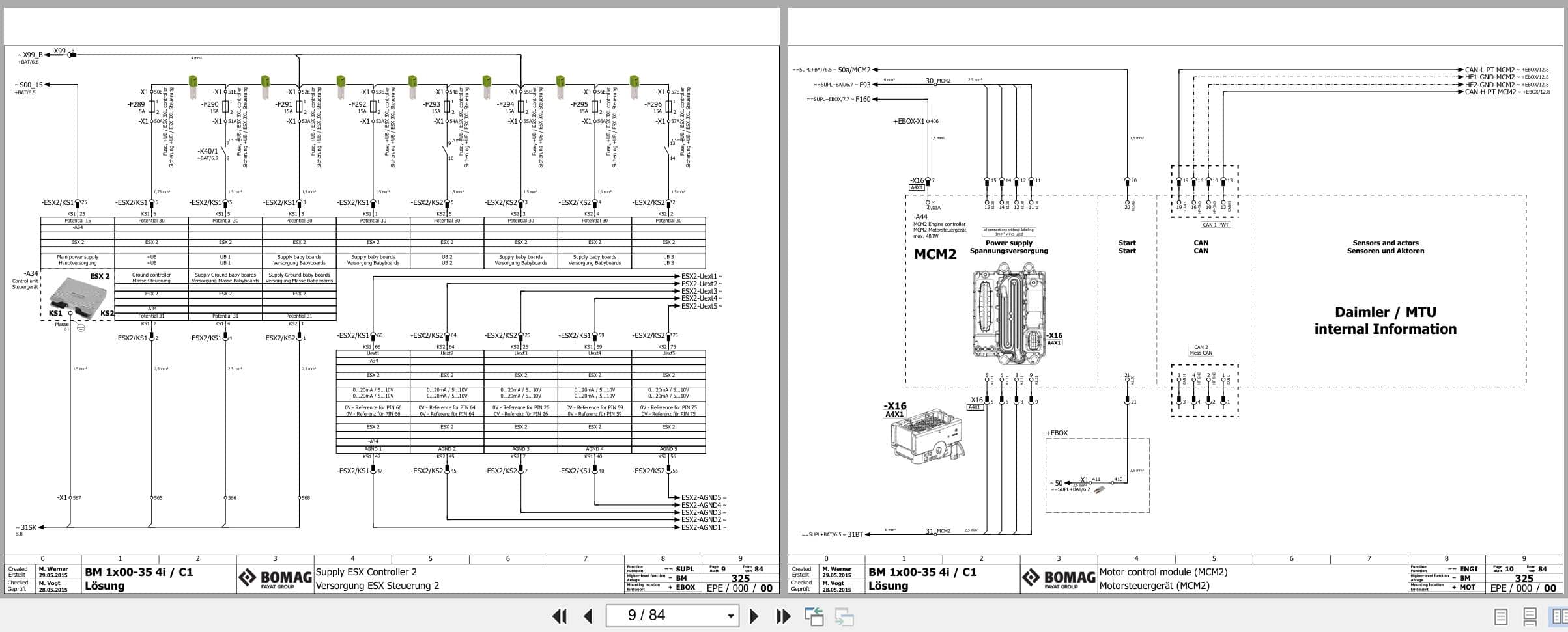 Bomag Road Milling Machine BM 1300 35 Electric Hydraulic Schematics (2)