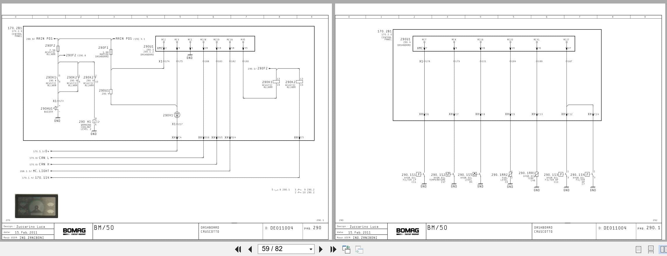 Bomag Road Milling Machine BM 2000 50 Electric Schematics (2)
