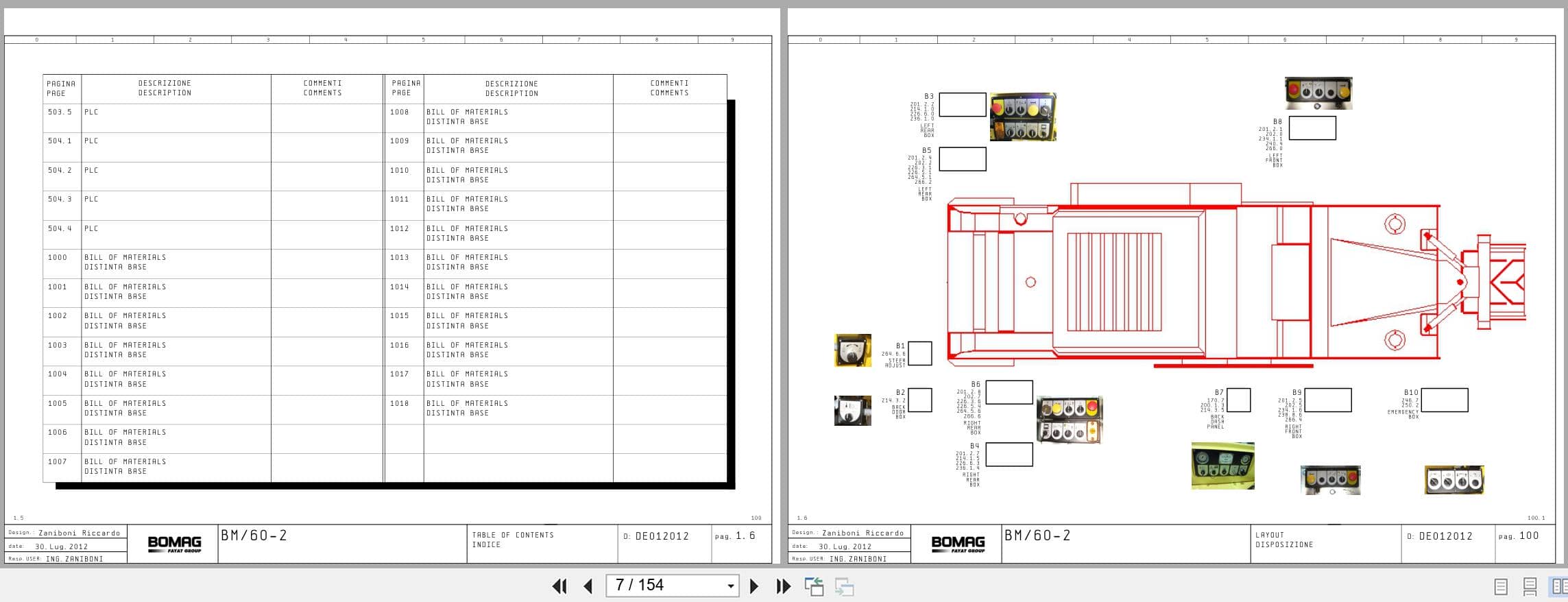 Bomag Road Milling Machine BM 2000 60 2 Electric Hydraulic Schematics (2)