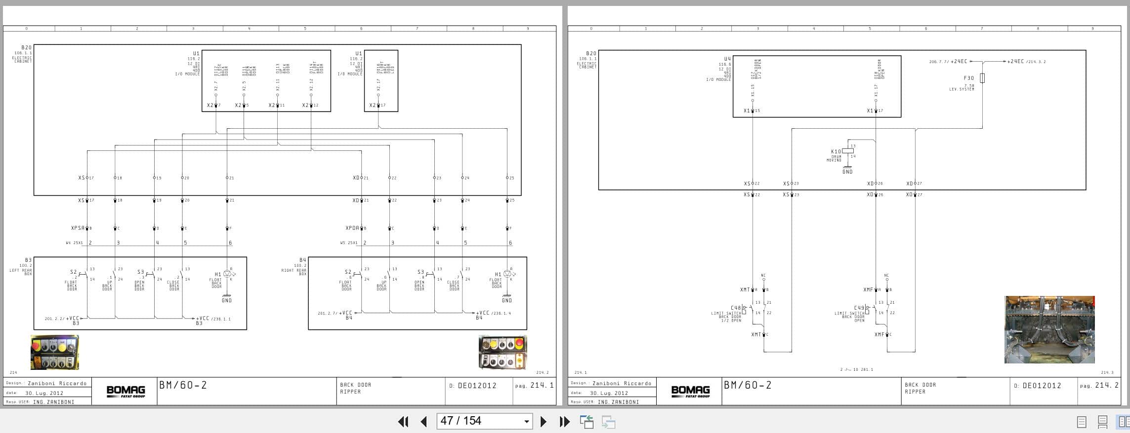 Bomag Road Milling Machine BM 2000 60 Electric Hydraulic Schematics (2)