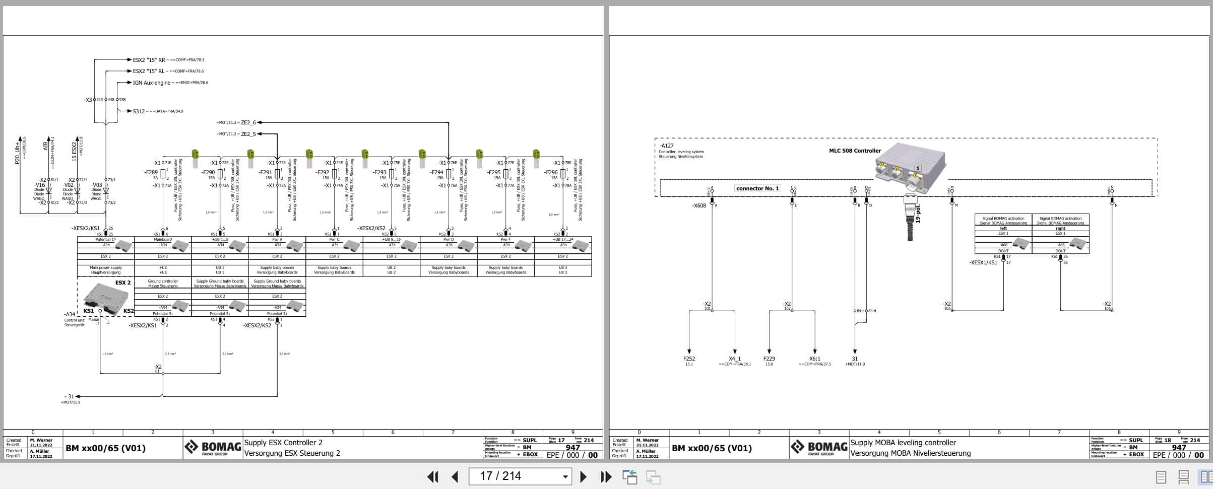 Bomag Road Milling Machine BM 2200 65 Stage V Electric Hydraulic Schematics (2)