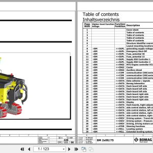 Bomag Road Milling Machine BM 2200 75 Electric Hydraulic Schematics (1)