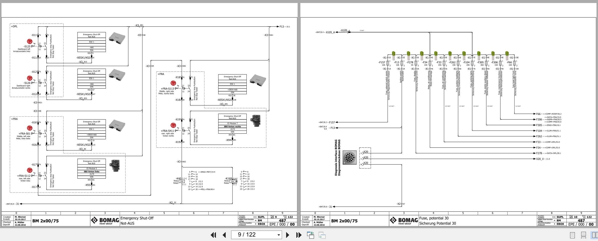Bomag Road Milling Machine BM 2500 75 Electric Hydraulic Schematics (2)