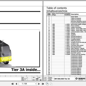 Bomag Road Milling Machine BM 500 15 Electric Hydraulic Schematics (1)