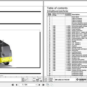 Bomag Road Milling Machine BM 600 15 2 Electric Hydraulic Schematics (1)