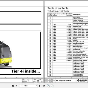 Bomag Road Milling Machine BM 600 15 EU Flex T4i Electric Hydraulic Schematics (1)