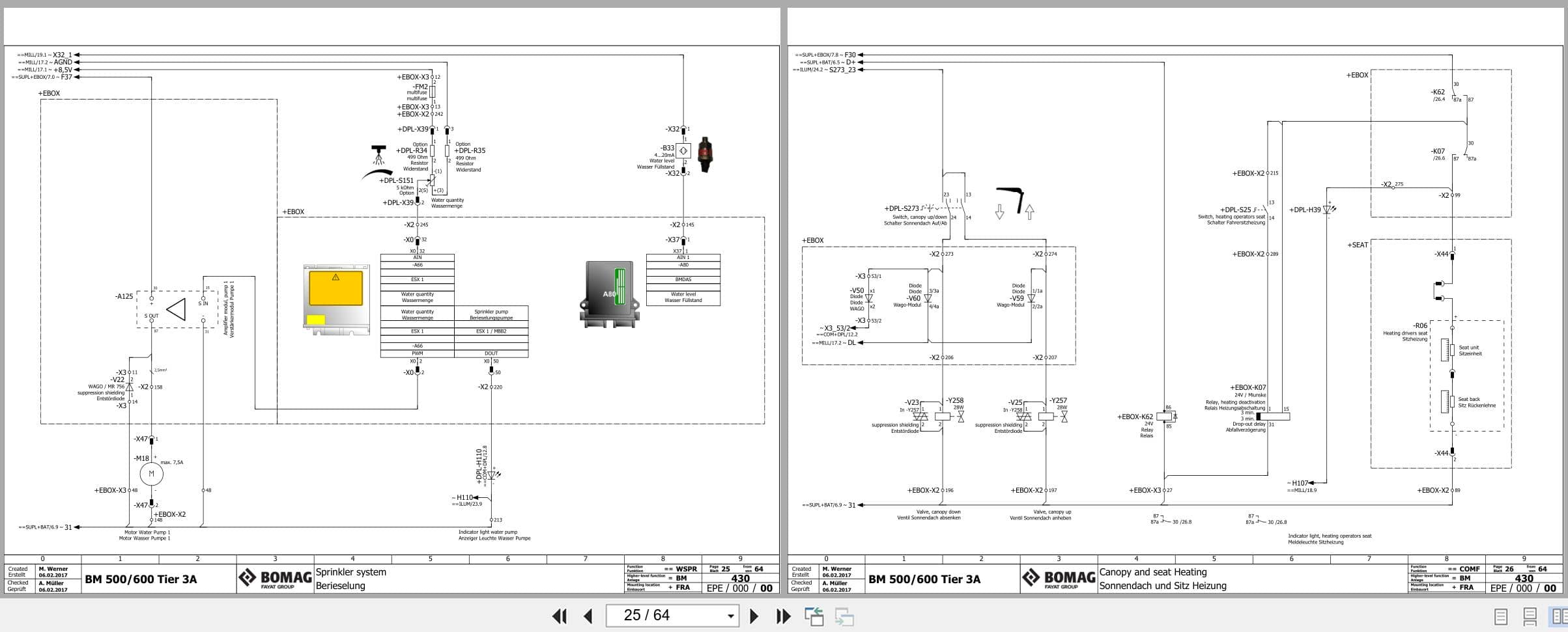 Bomag Road Milling Machine BM 600 15 Electric Hydraulic Schematics (2)