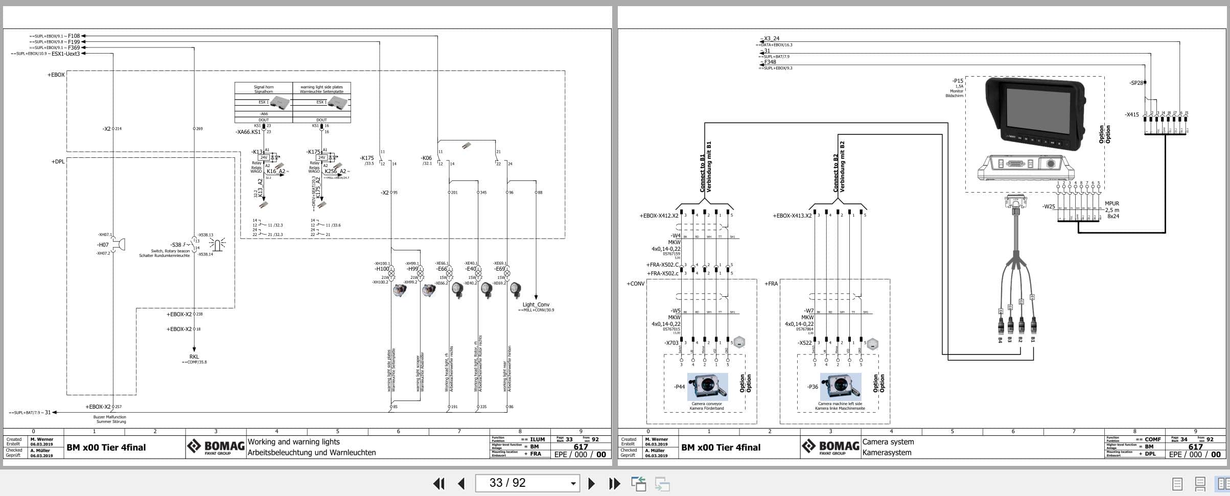 Bomag Road Milling Machine BM 600 15 Stage V Electric Hydraulic Schematics (2)