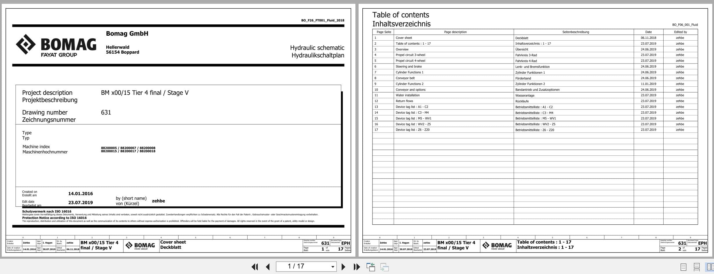 Bomag Road Milling Machine BM 600 15 TIER 4f Hydraulic Schematics (1)