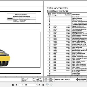 Bomag Rubber Tyred Rollers BW 11 RH 5 Electrical Hydraulic Schematic (1)