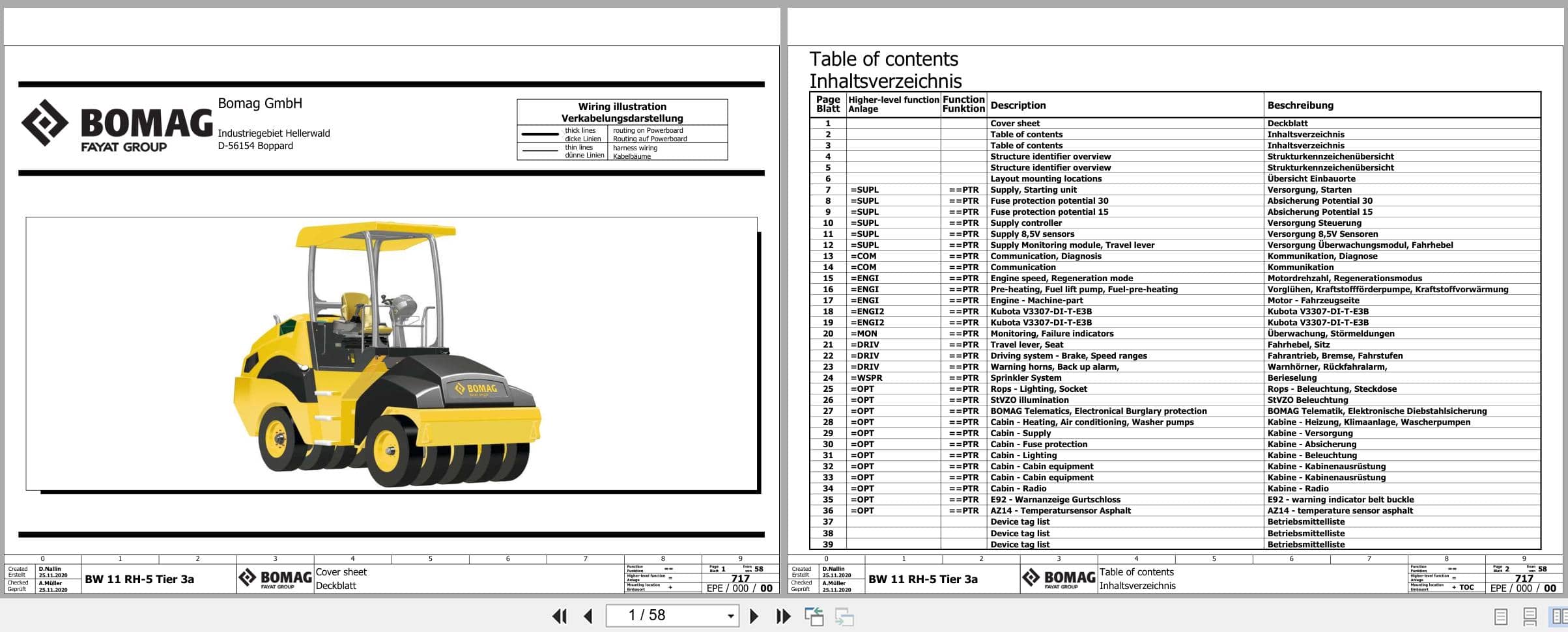 Bomag Rubber Tyred Rollers BW 11 RH 5 Electrical Hydraulic Schematic (1)