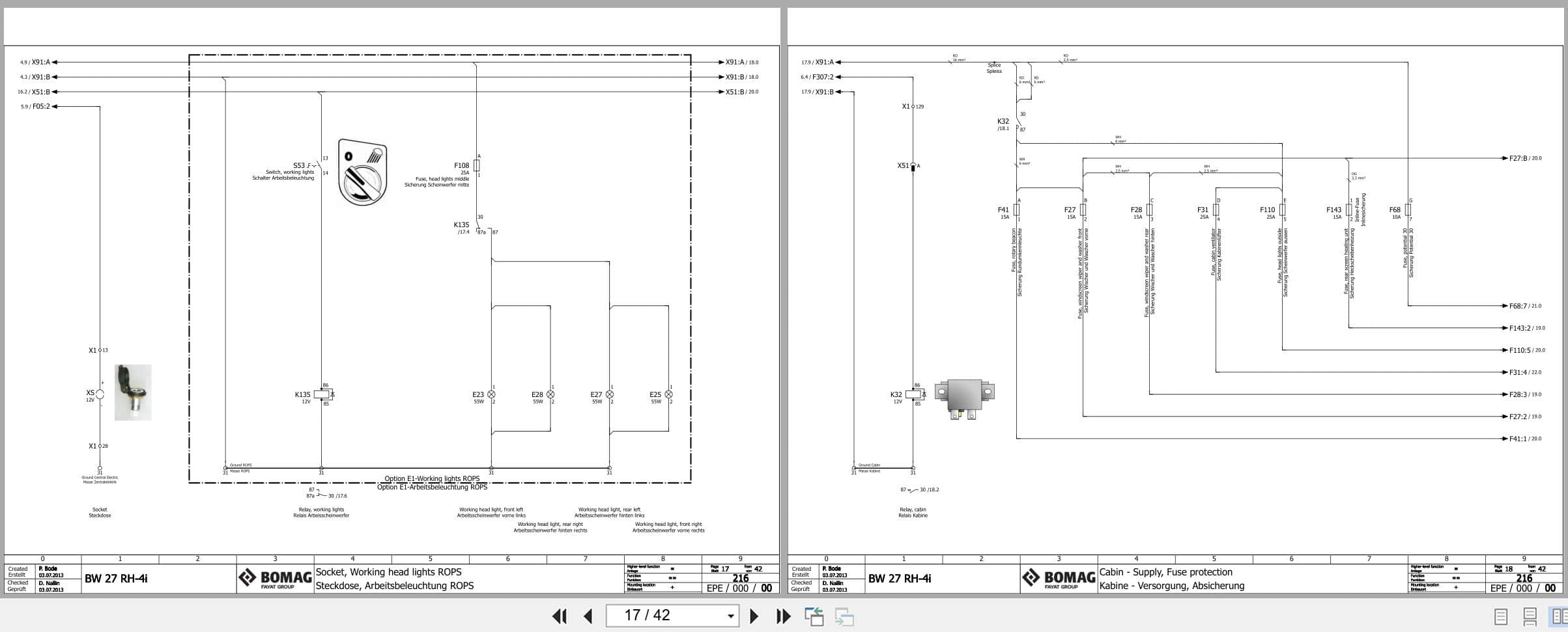 Bomag Rubber Tyred Rollers BW 27 RH   4i Electrical Hydraulic Pneumatic Schematic (2)