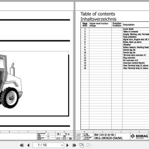 Bomag Single Drum Vibratory Rollers BW 124 DH 3 Electrical Hydraulic Schematic (1)