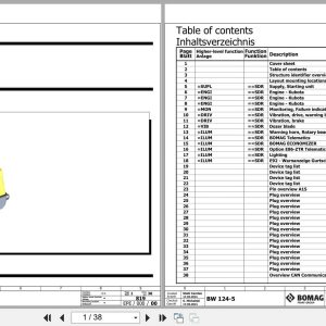 Bomag Single Drum Vibratory Rollers BW 124 DH 5 Electrical Hydraulic Schematic (1)