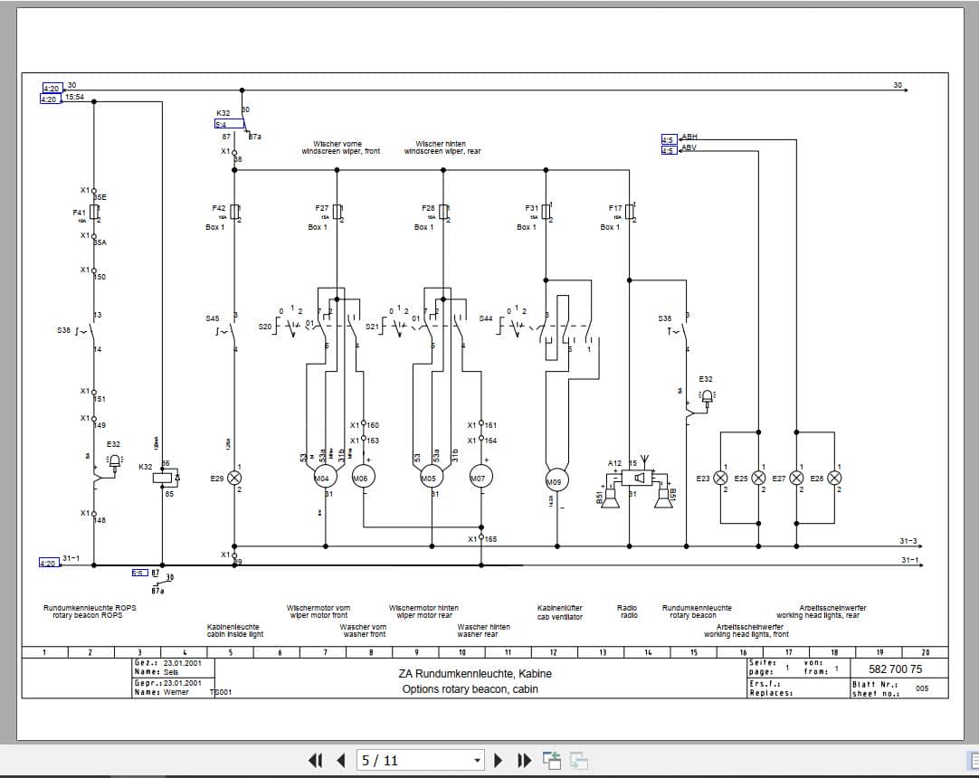 Bomag Single Drum Vibratory Rollers BW 145 DH 3 Electrical Hydraulic Schematic (2)