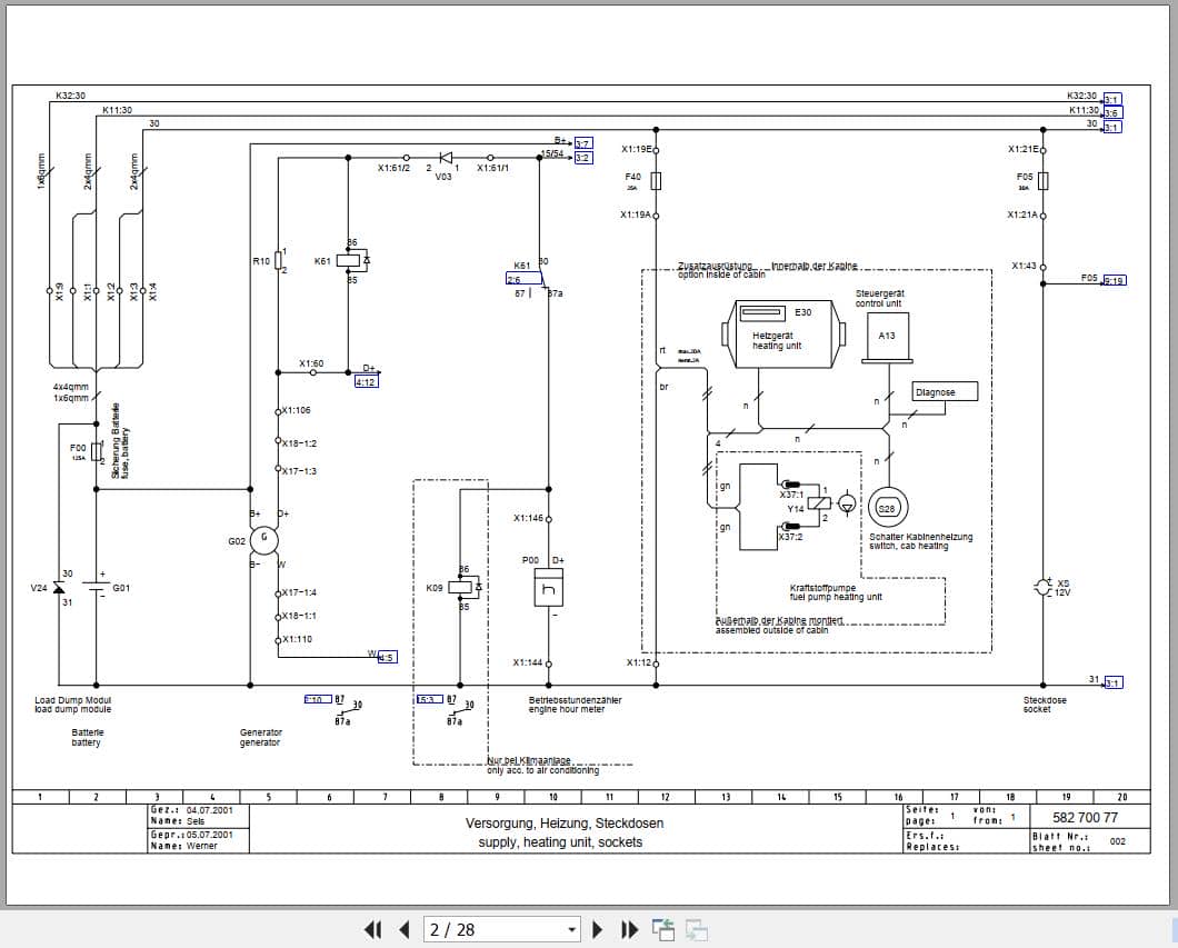 Bomag Single Drum Vibratory Rollers BW 177 PDH 3 Electrical Hydraulic Schematic (1)