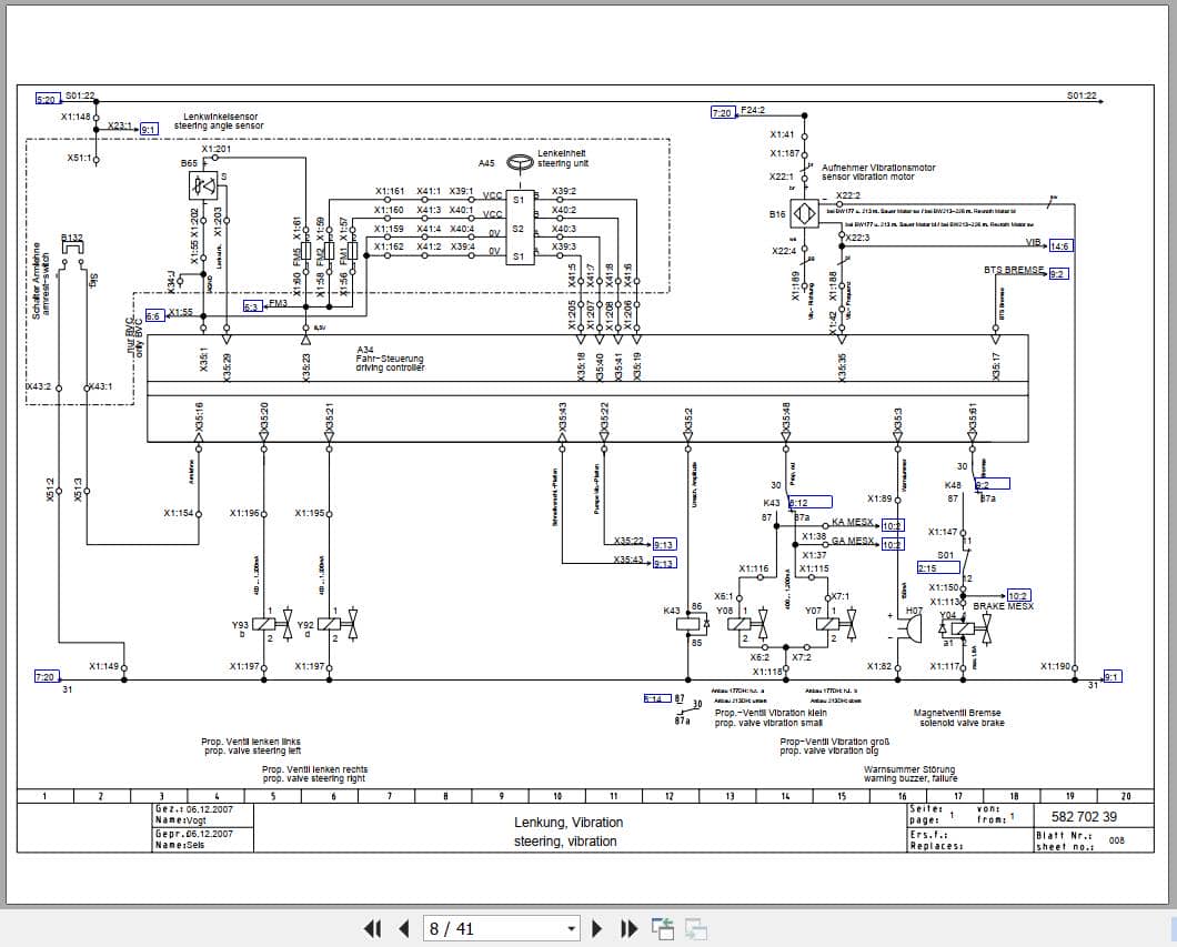Bomag Single Drum Vibratory Rollers BW 179 PDH 4 Electrical Schematic (2)