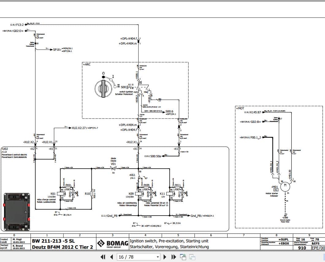 Bomag Single Drum Vibratory Rollers BW 211 D 5 SL Electrical Hydraulic Schematic (2)
