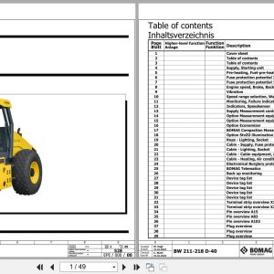 Bomag Single Drum Vibratory Rollers BW 211 DE 40 Electrical Hydraulic Schematic (1)
