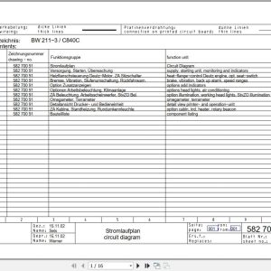 Bomag Single Drum Vibratory Rollers BW 211 PD 3 Electrical Hydraulic Schematic (1)