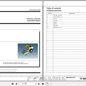 Bomag Single Drum Vibratory Rollers BW 212 D 5 SL Electrical Hydraulic Schematic (1)