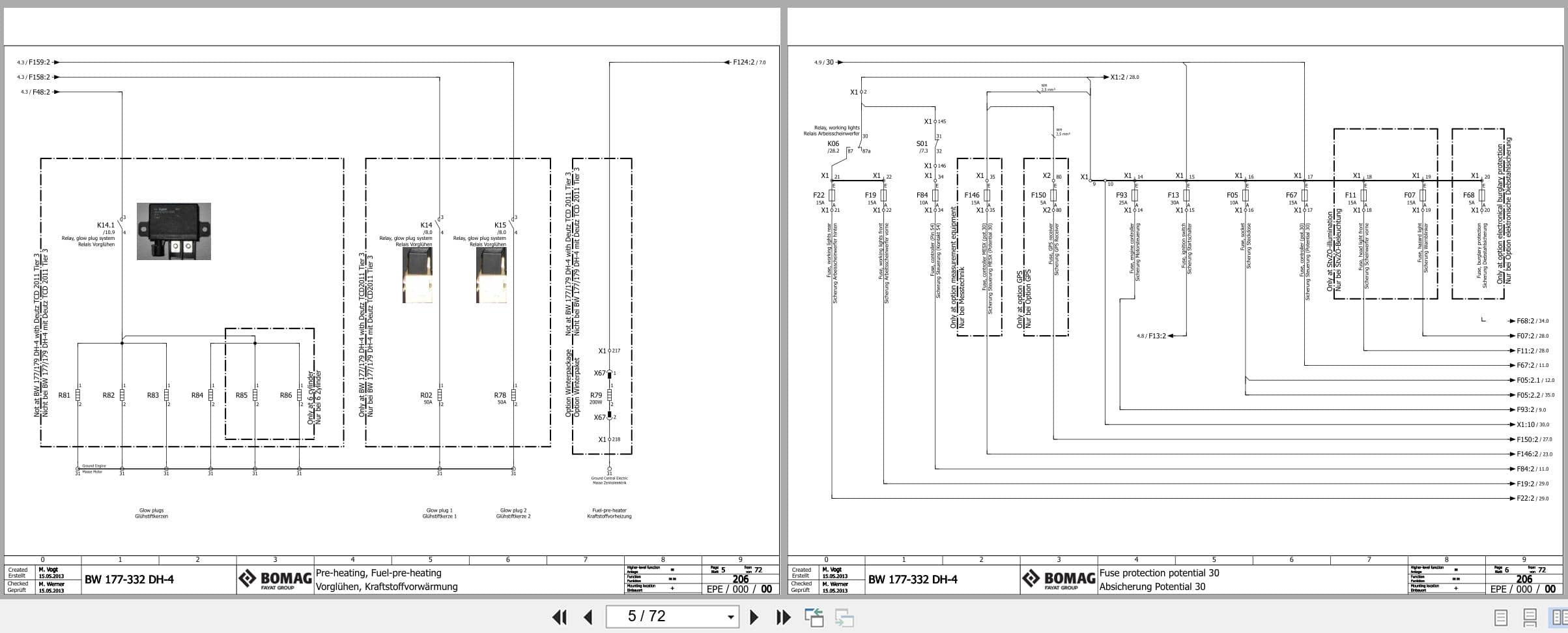 Bomag Single Drum Vibratory Rollers BW 213 PDH 4 Electrical Hydraulic Schematic (2)