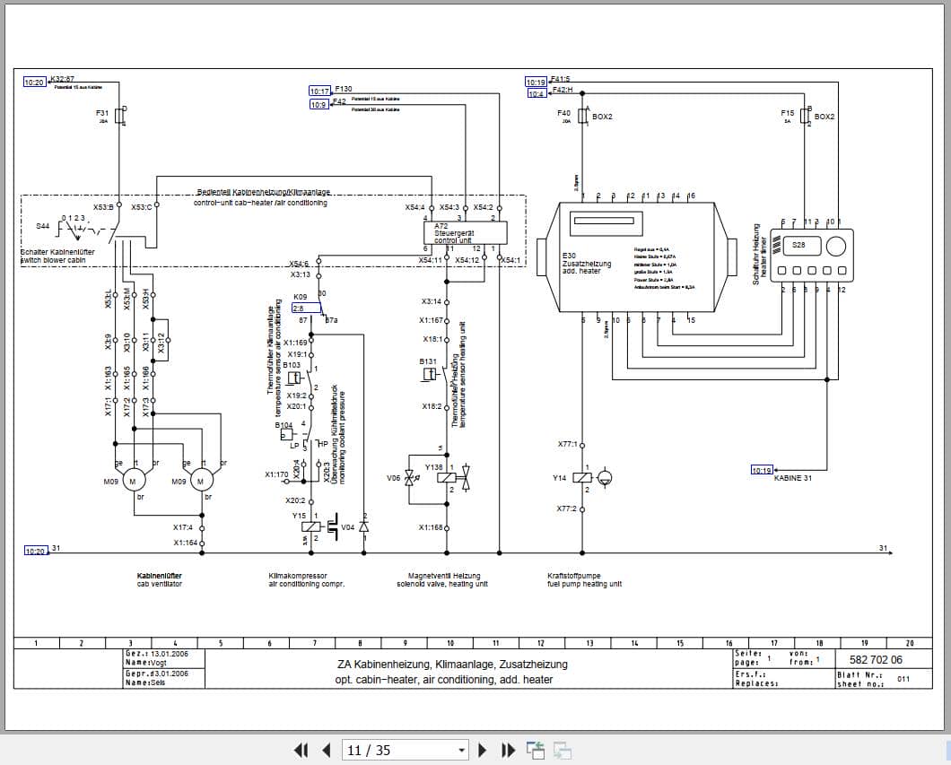 Bomag Single Drum Vibratory Rollers BW 213 PDH 40 Electrical Schematic (2)