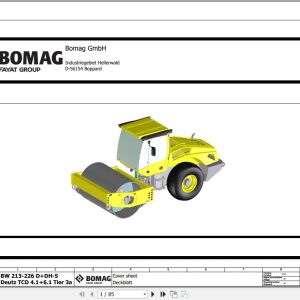 Bomag Single Drum Vibratory Rollers BW 213 PDH 5 ohne CE Electrical Hydraulic Schematic (1)