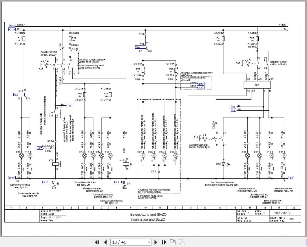 Bomag Single Drum Vibratory Rollers BW 214 PDH 4 Electrical Hydraulic Schematic (2)
