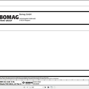 Bomag Single Drum Vibratory Rollers BW 215 D 5 SL Electrical Hydraulic Schematic (1)