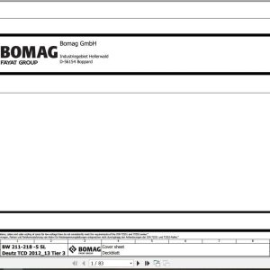 Bomag Single Drum Vibratory Rollers BW 216 D 5 SL Electrical Hydraulic Schematic (1)