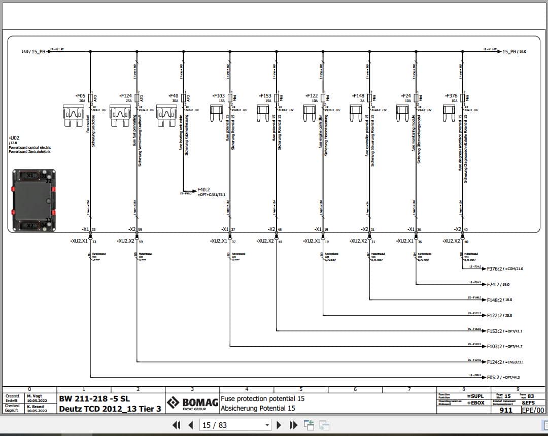 Bomag Single Drum Vibratory Rollers BW 216 D 5 SL Electrical Hydraulic Schematic (2)