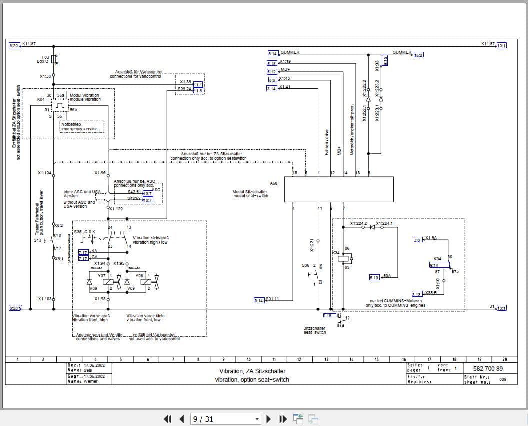 Bomag Single Drum Vibratory Rollers BW 216 DHC 3 BVC Electrical Hydraulic Schematic (2)